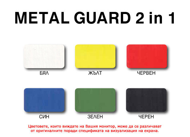 Грунд-боя за метали водоразредим METAL GUARD 2 в 1 , черен , 0.700 л