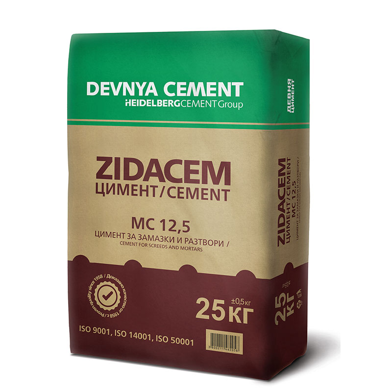 Зидарски цимент ZIDACEM CEM MC 12.5 , 25 кг.