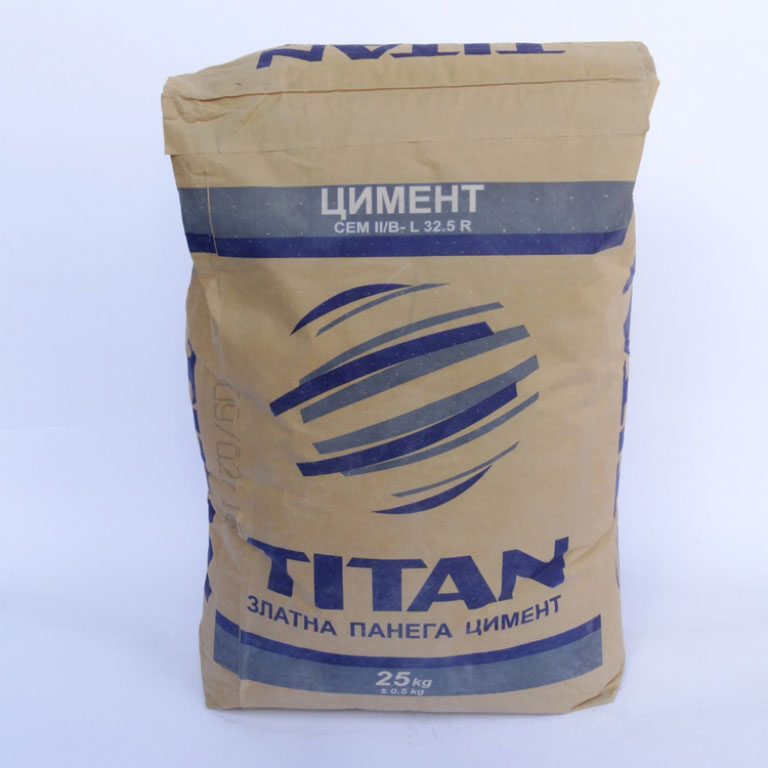 Пуцоланов цимент Титан СЕМ IV/A(P-V) 42.5 N , 25 кг.