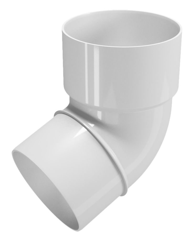 Отводнителна система CLASSIC 120 PVC Дъга 67.5° Ø 80 , Бял