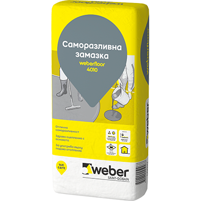 Саморазливна смес за вътрешни помещения weberfloor 4010 , 25 кг.