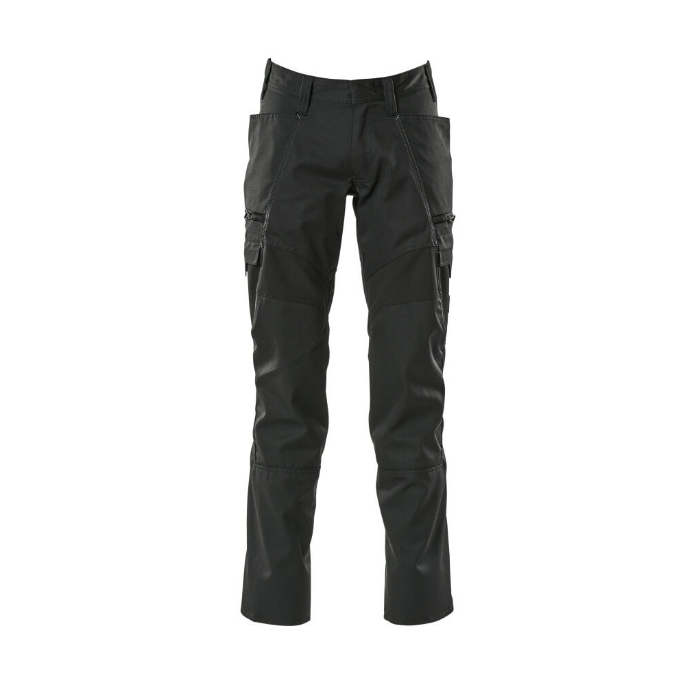 Панталон с еластични вложки и бедрени джобове черен , размери 76С46 - 90С62