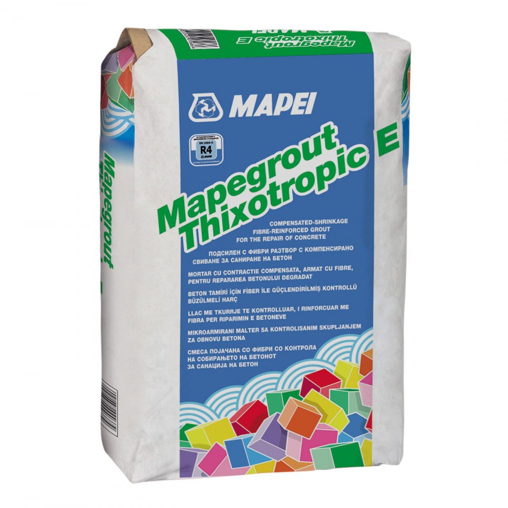 Разтвор с фибри за саниране на бетон Mapegrout Thixotropic Е , 25 кг.