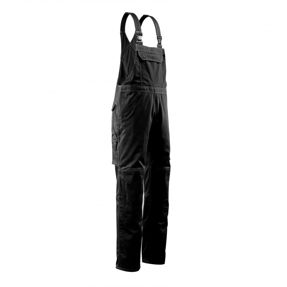 Полугащеризон  с джобове за наколенки MASCOT® Lowell черен , размери 76С46 - 90С62