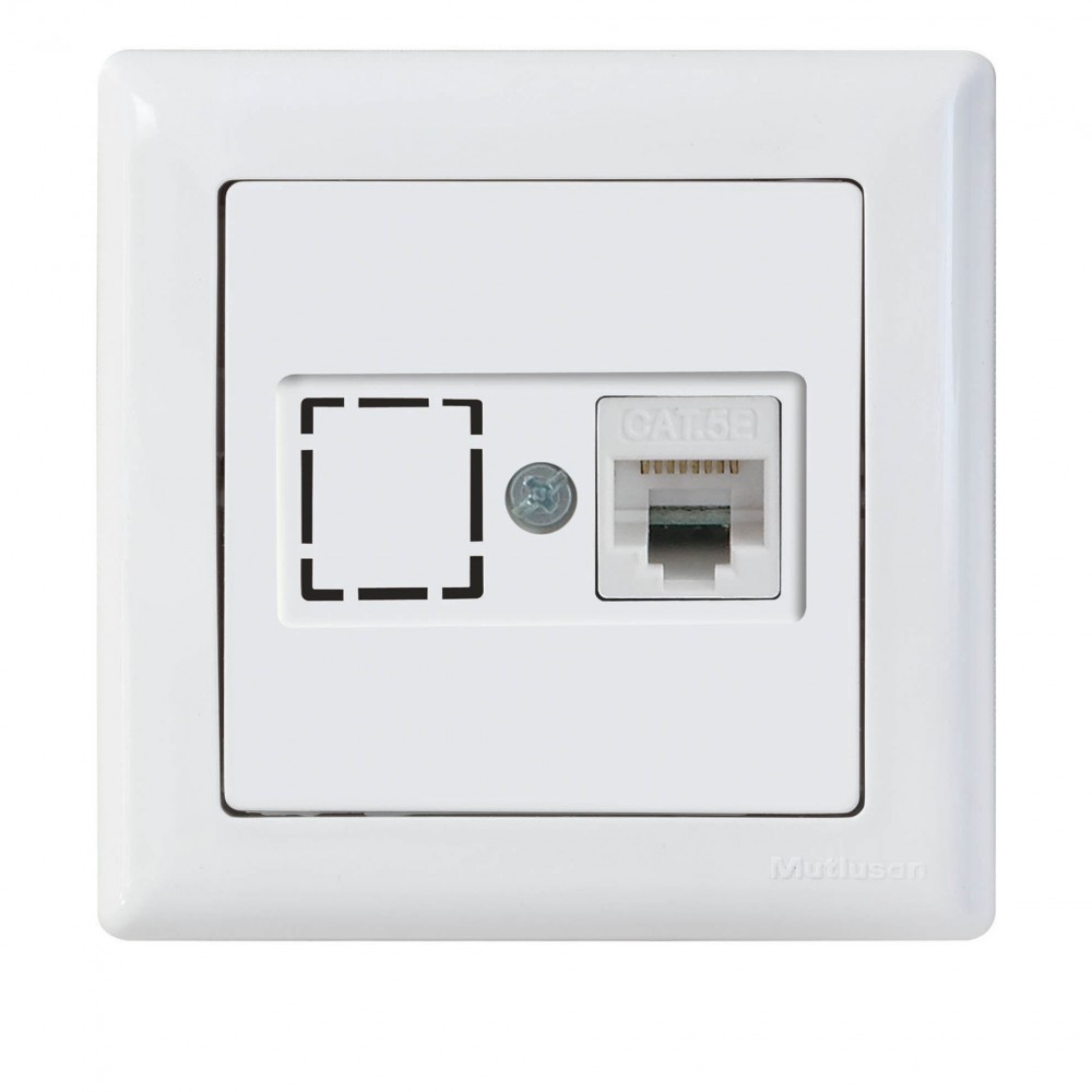 Розетка PC Дариа , бяла , CAT 5e,RJ45