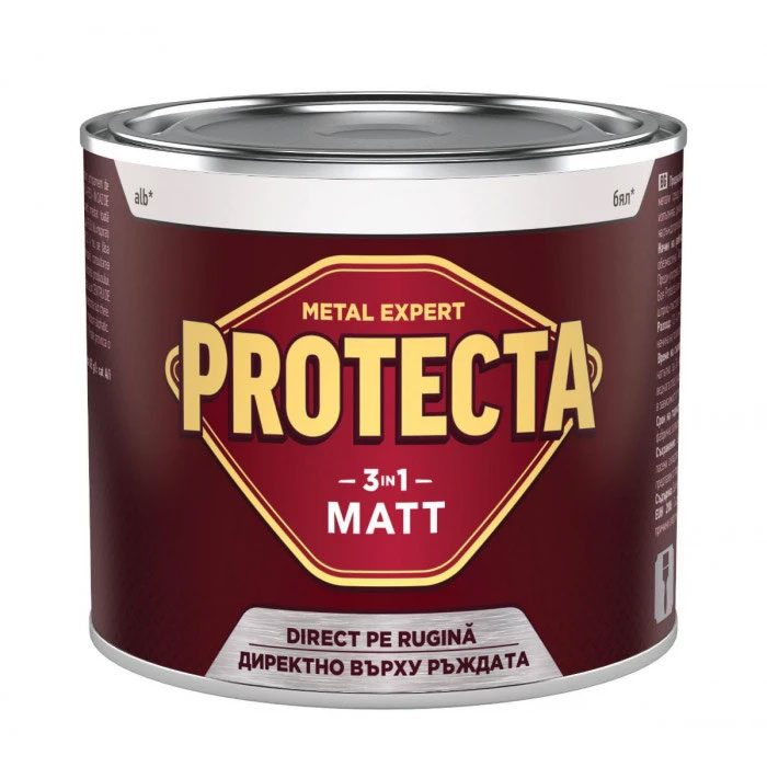 Алкидна боя Protecta Matt 3 в 1 , черна , 0.5 л.