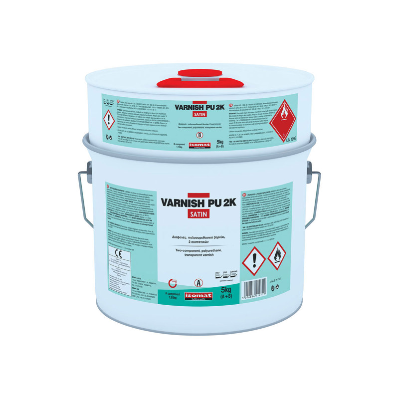 Безцветен двукомпонентен полиуретанов лак Varnhish-PU 2K SGloss, безцветен , 5 кг