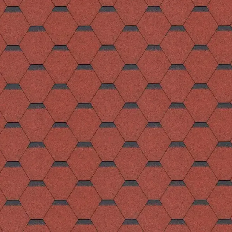 Битумни керемиди SBS Yoga Hexagonal , червена