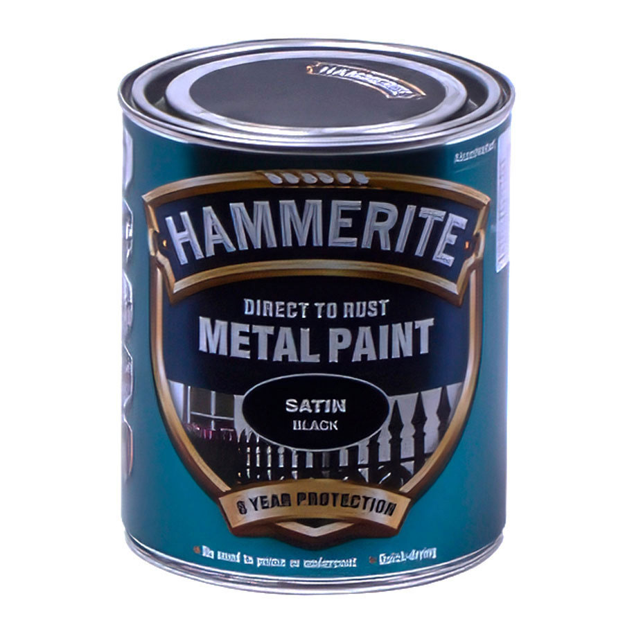 Боя за метал HAMMERITE , черна сатен , 0.750 мл.