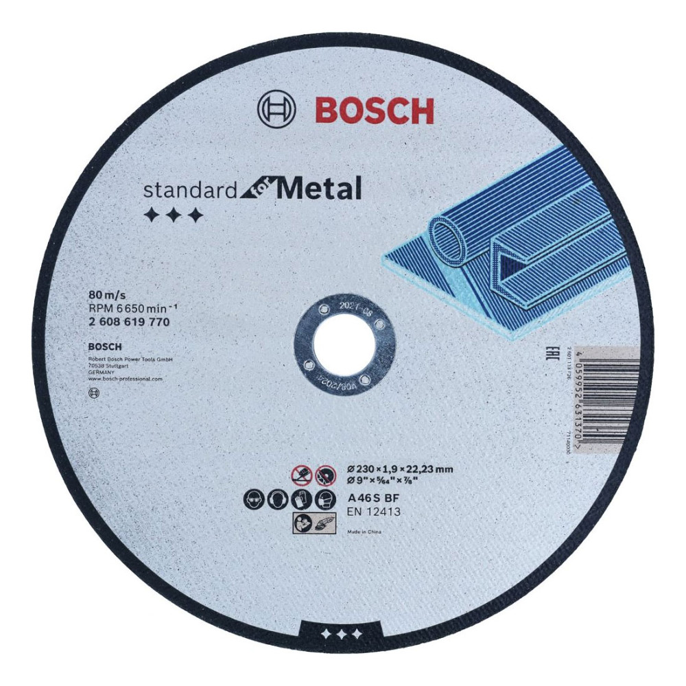 Диск за метал Bosch  2608619770 , Standart Metal , 230x1.9x22.23 мм.