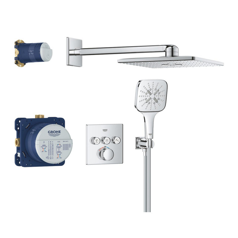 Душ система 34864000 Grohtherm SmartControl с Rainshower SmartActive 310 Cube