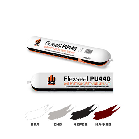 Еднокомпонентен полиуретанов уплътнител и лепило Flexseal PU440 , 600 мл. , черен