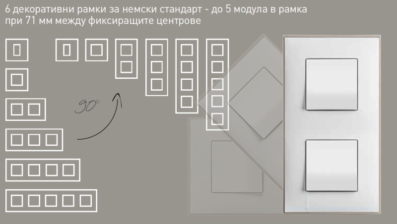 Електрически ключ бутон за вграждане Legrand Bticino Classia RG4005, 10A , 1 модул, черен