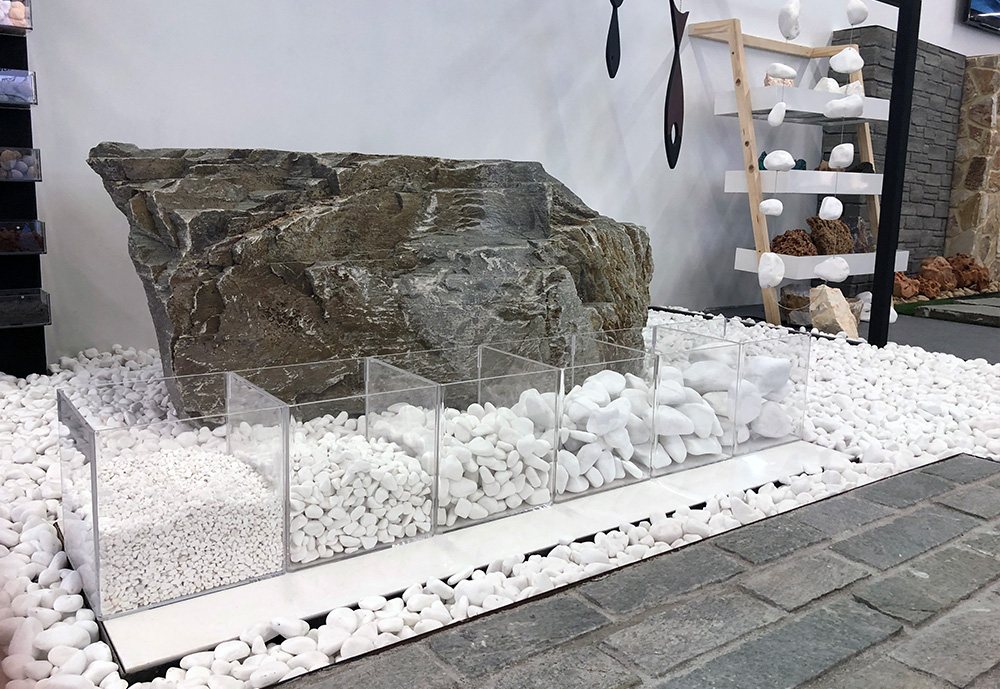 Камъни декоративни Тасос , бели , 1-3 см.