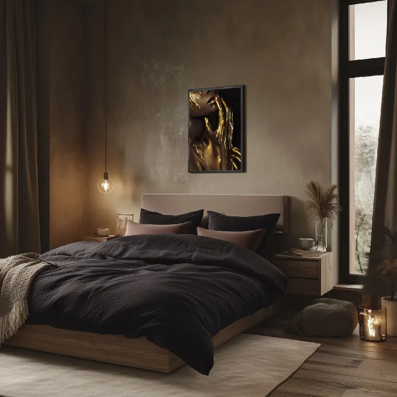 Картина PS018 Gold Drip , 50x70 см.