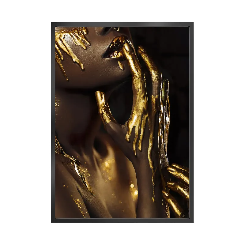 Картина PS018 Gold Drip , 50x70 см.