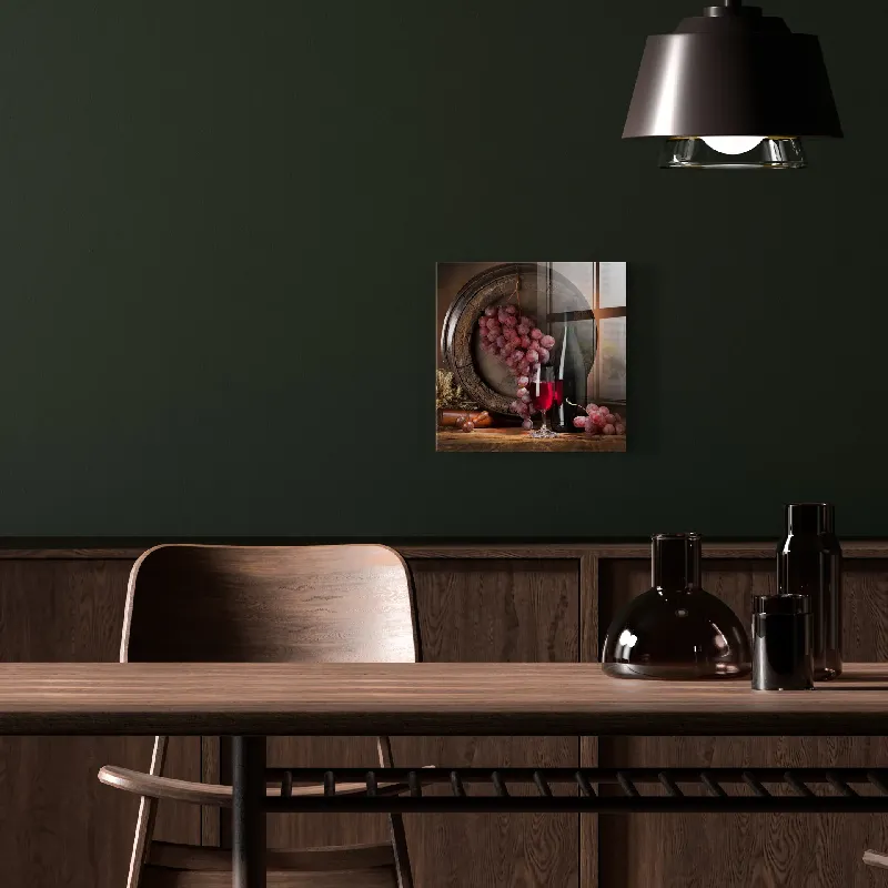 Картина върху стъкло GL066 Wino 4 , 30x30 см.