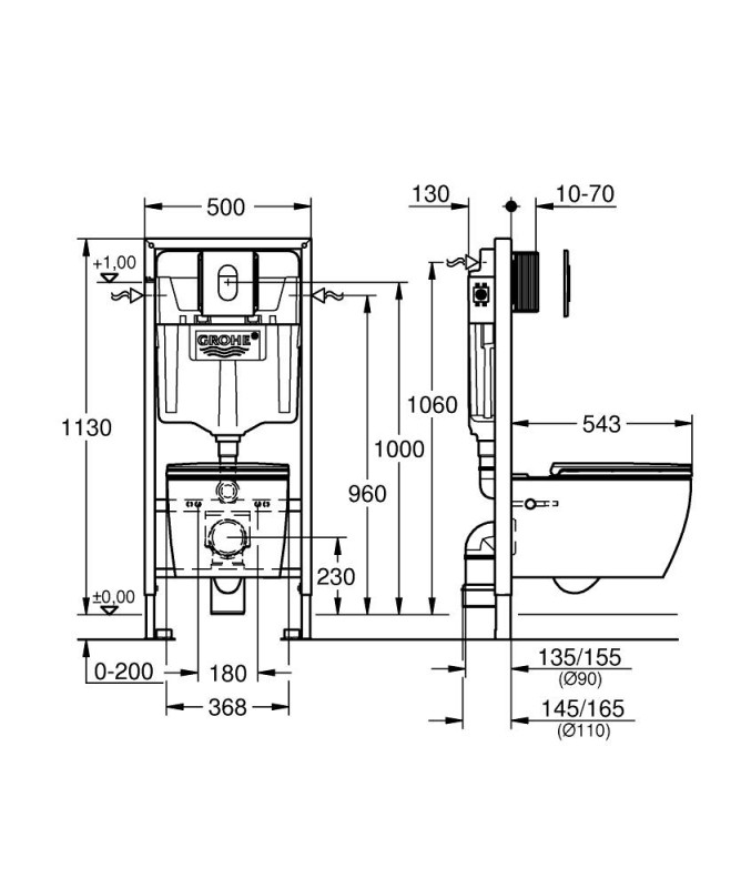 Комплект за вграждане за WC 103849SH00 Rapid SL 5 в 1