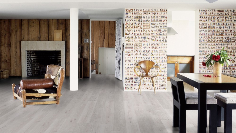 Корков паркет , Wood HRT WISE Washed Haze Oak