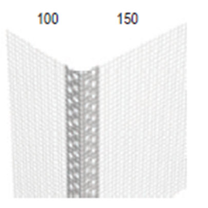 PVC ъгъл с мрежа 100х150 мм , 2.5 м