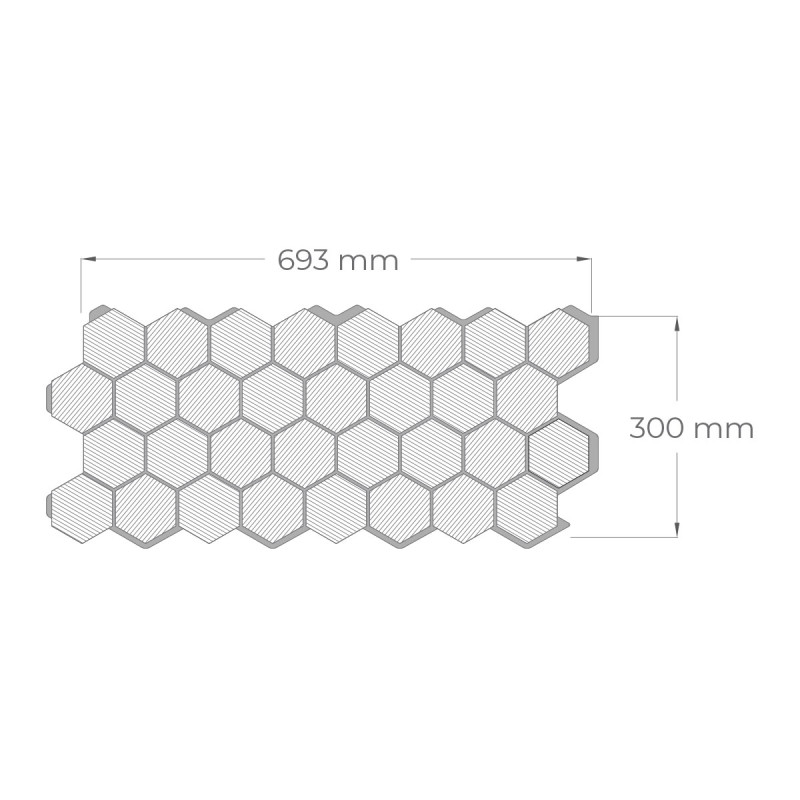 Панел за стени и сауни Hexa S Light
