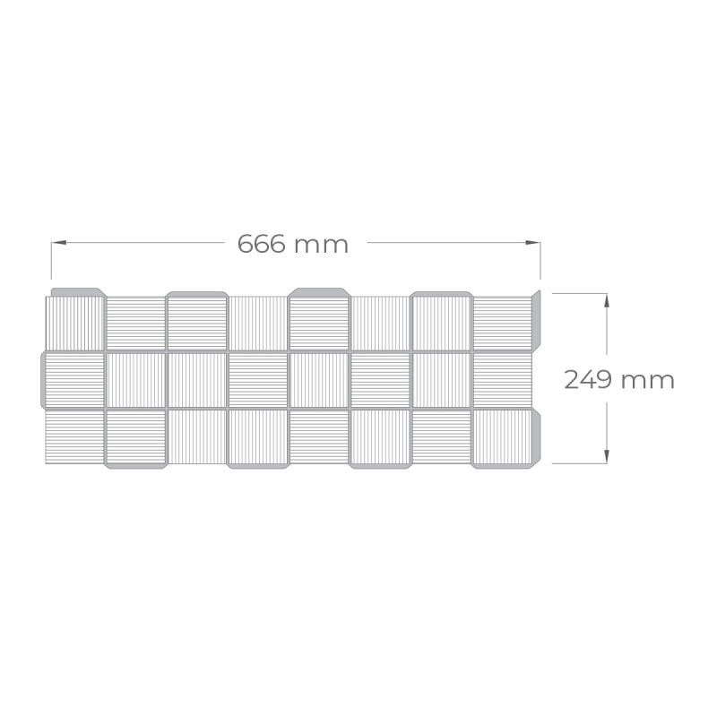 Панел за стени и сауни Square Black
