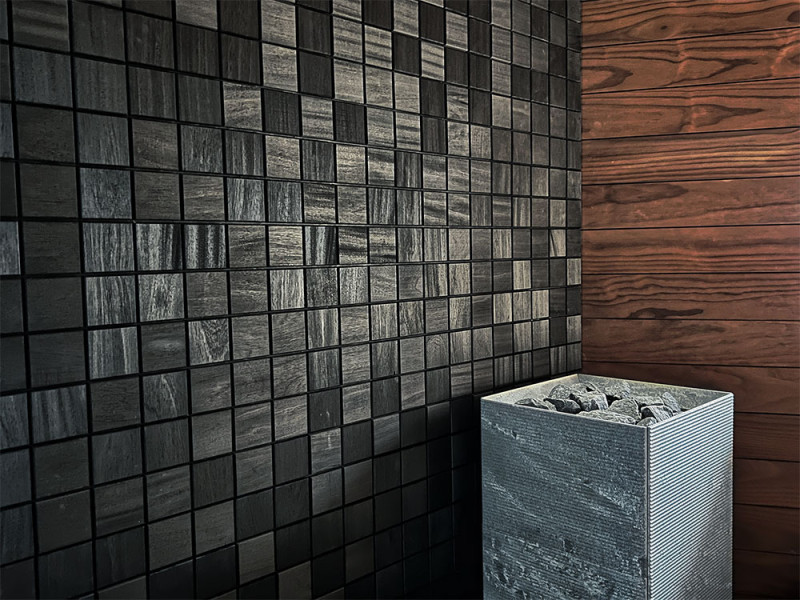 Панел за стени и сауни Square Black