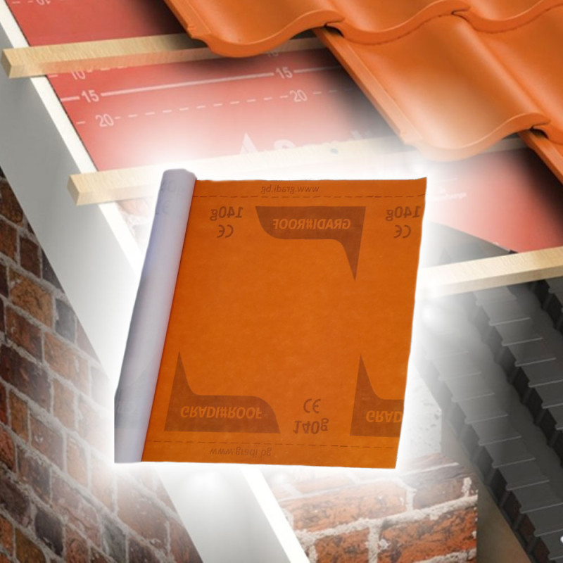 Пародифузна мембрана Gradi Roof , 140 г./кв.м. , 75 кв.м.