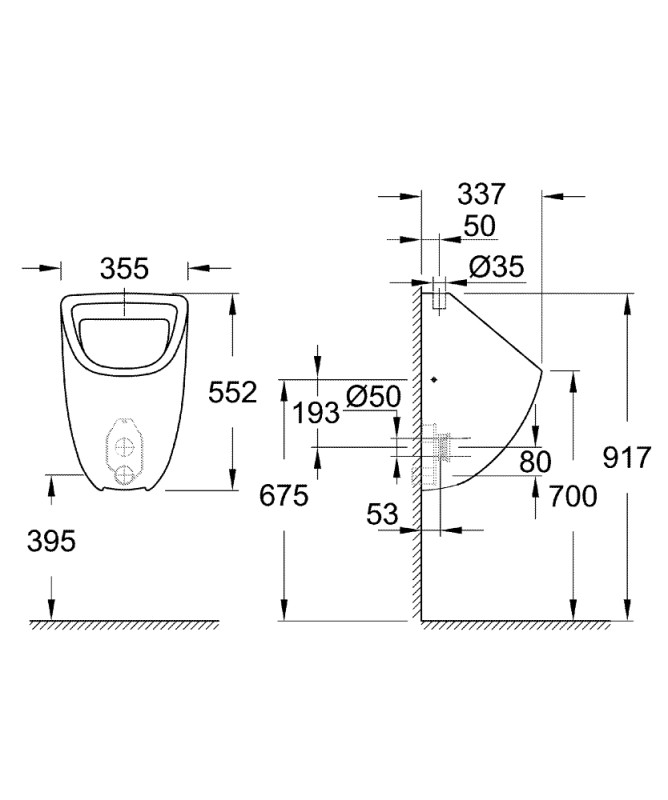 Писоар Bau Ceramic 39439000