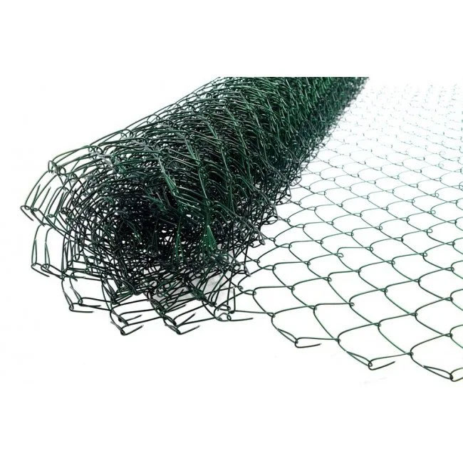 Плетена оградна мрежа с PVC покритие 1.5x10 м. , отвори 5х5 см. , ф 1.8 мм.