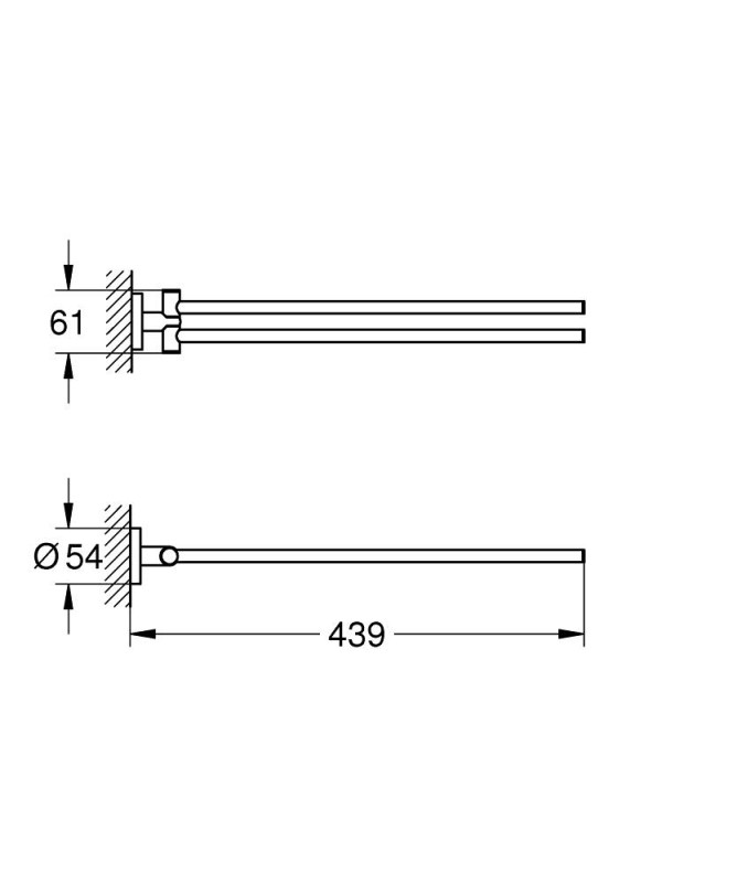 Поставка двойна за кърпи Essentials 40371DA1