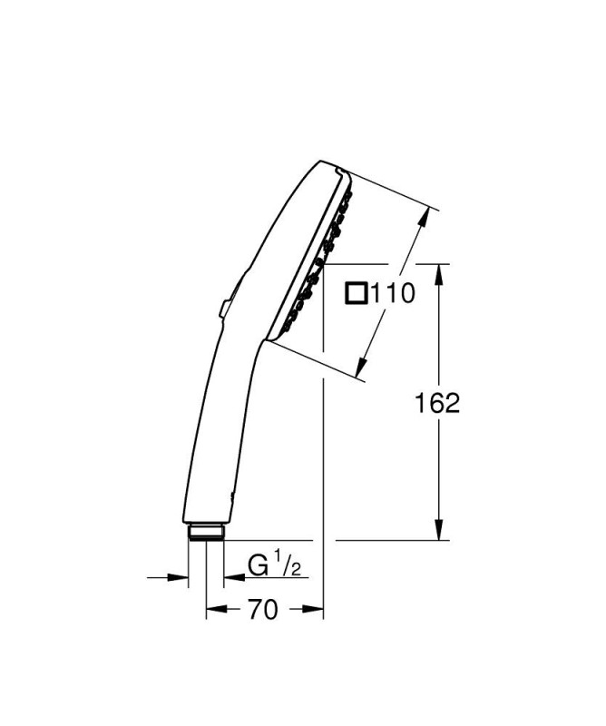 Ръчен душ с 3 струи Tempesta Cube 110 , 27574003