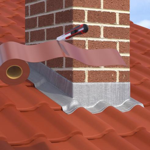 Самозалепваща битумна лента Ондубанд 0.15х5 м , червена