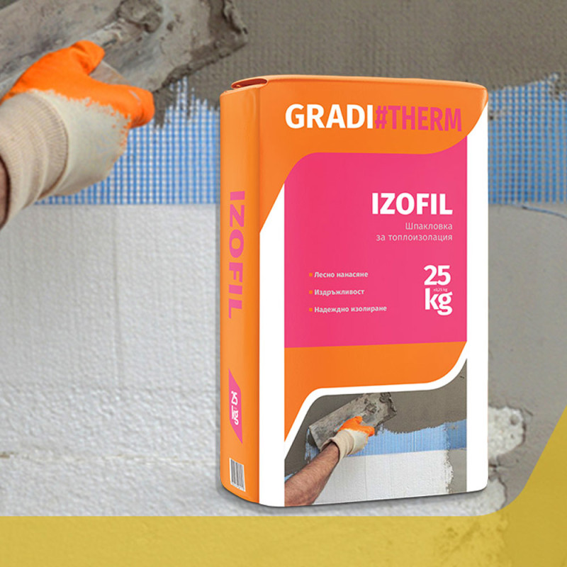 Шпакловка за топлоизолация GRADI#THERM IZOFIL, 25 кг.
