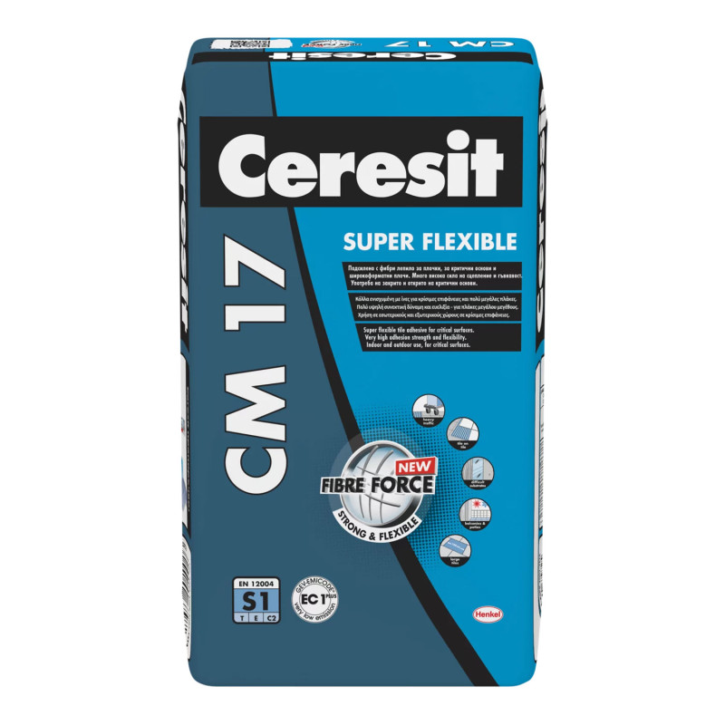Супер гъвкаво лепило за критични основи Ceresit CM 17 SUPER FLEXIBLE , 25 кг.