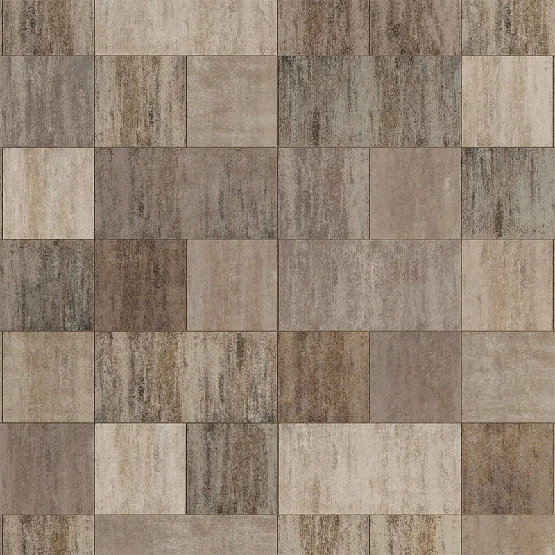 Тротоарна плоча ASINO Grande 2 размера комплект , кафяв меланж