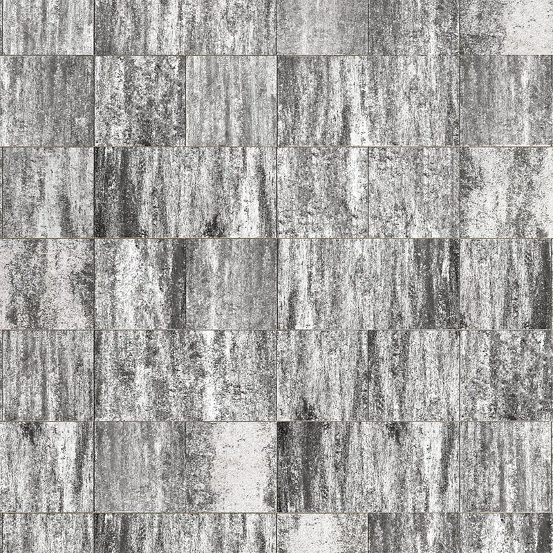 Тротоарна плоча STELLO Grande 2 размера комплект , черно-бял меланж