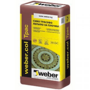 Лепило за естествен камък weber.col Трас F609 , 25 кг.