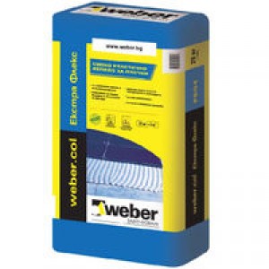 Силно еластично лепило за плочки weber.col Екстра Флекс F604 , 25 кг.