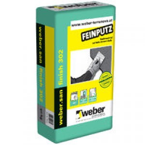 Бяла фасадна шпакловка weber.san R603