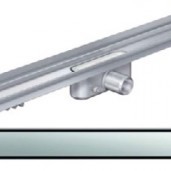  Душ-канал с вертикален фланец и решетка от неръждаема стомана Solid , 585 мм.