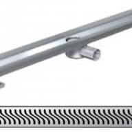  Shower drain with horizontal flanges and stainless steel grid Flag , 80 cm.