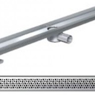  Shower drain with horizontal flanges and stainless steel grid Pixel , 100 cm.