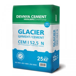 Бял портланд цимент GLACIER CEM I 52,5 N , 25 кг.