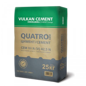 Пуцоланов портланд цимент QUATRO CEM IV/A(V) 42,5 N , 25 кг.