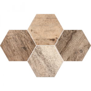 Mosaic Hexagon Timber , 28,3x40,8