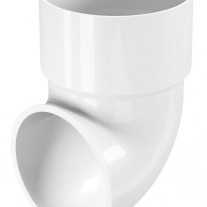 Отводнителна система CLASSIC 120 PVC Завършващо коляно Ø 80 , Бял