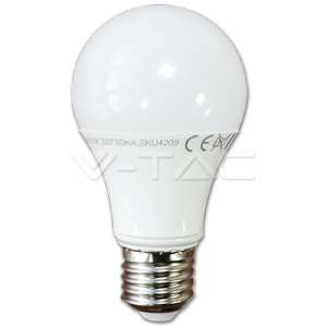 LED Крушка 9W A60 E27 пластик 2700К 7260