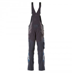 Overalls with elastic inserts and knee pockets dark blue, dimensions 76С46 - 90С62