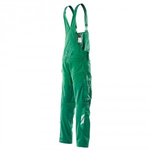 Overalls with elastic inserts and knee pockets green , dimensions 76С46 - 90С62